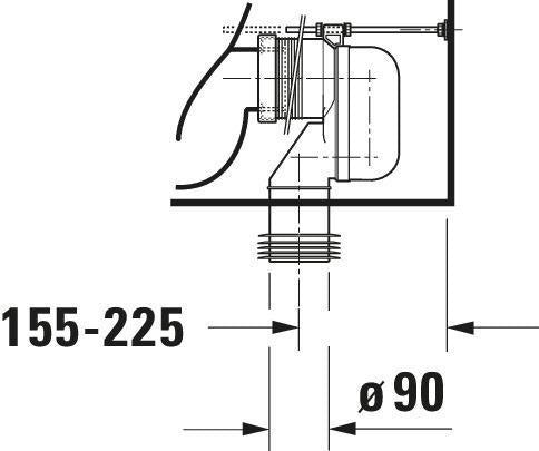 DURAVIT D-Neo Stand-Tiefspül-WC 650 mm rimless, weiß, Abgang Vario
