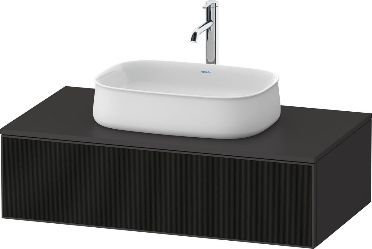 Duravit Zencha Konsolen-Waschtischunterbau 1000 mm Eiche Anthrazit mit 1 Auszug