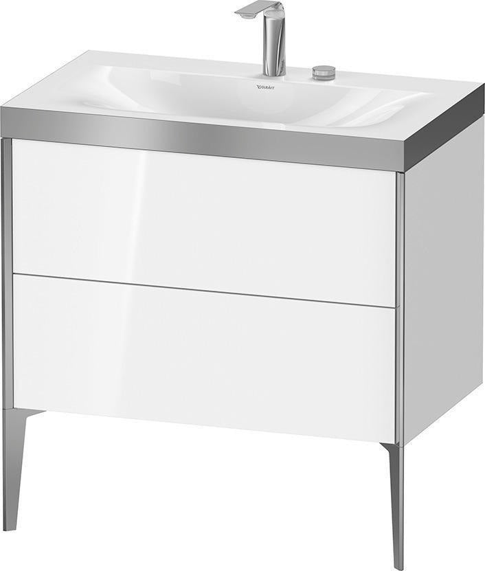 DURAVIT XViu c-bonded Waschtischset bodenstehend 800 mm mit 2 Auszügen und Push-Open