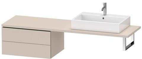 Duravit L-Cube Unterschrank 720 mm taupe supermatt mit 2 Schubkästen und Einrichtungssystem