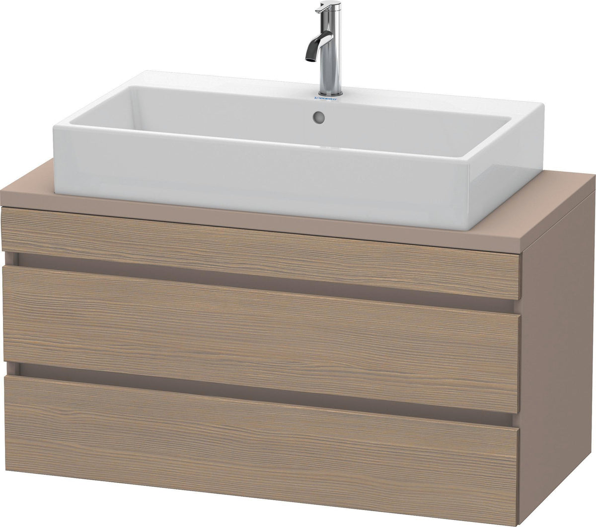 DURAVIT DuraStyle Konsolenwaschtischunterbau 1000 mm Eiche Terra/Weiß Matt mit 2 Schubkästen