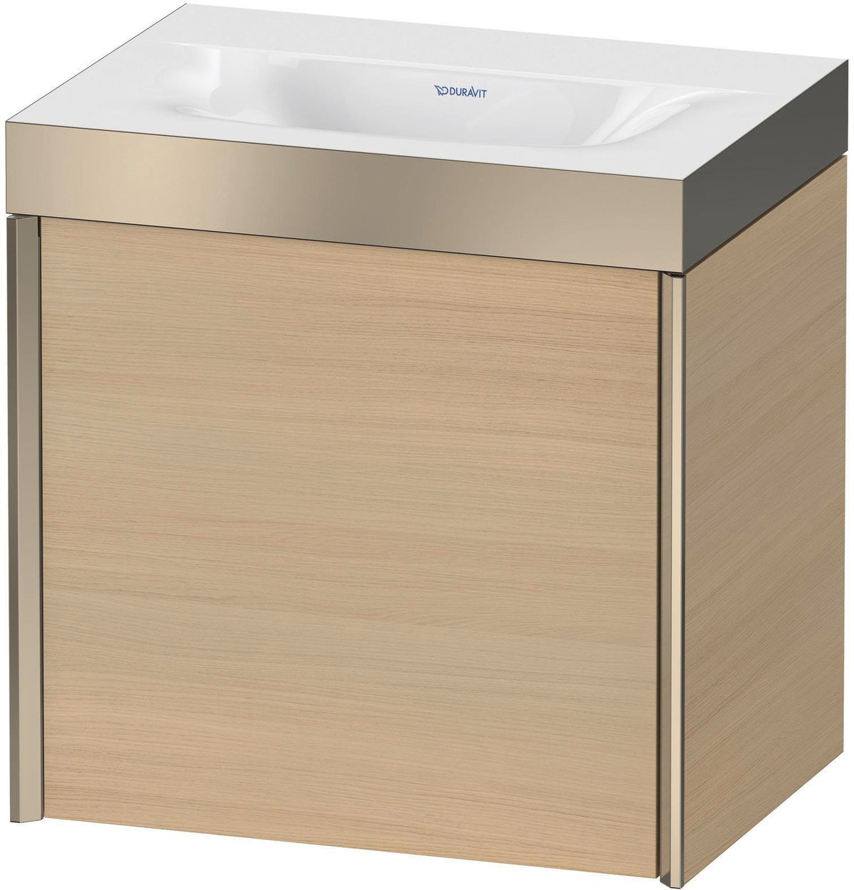 DURAVIT XViu Waschtischunterbau 460 mm Eiche Dunkel mit champagner matter Front und c-bonded Technologie