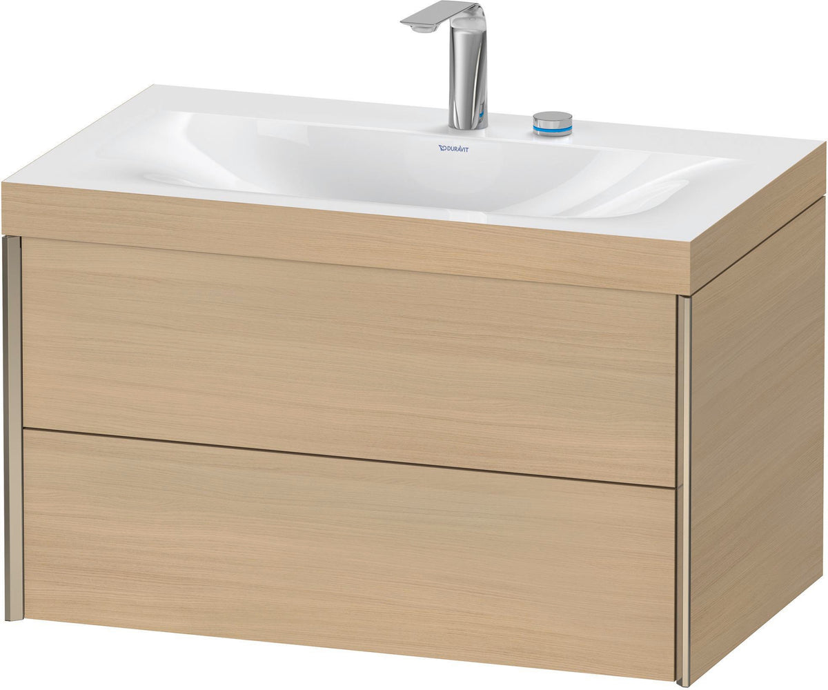 DURAVIT XViu c-bonded Waschtischset 800 mm wandhängend mit 2 Schubkästen und Tip-on-Technik