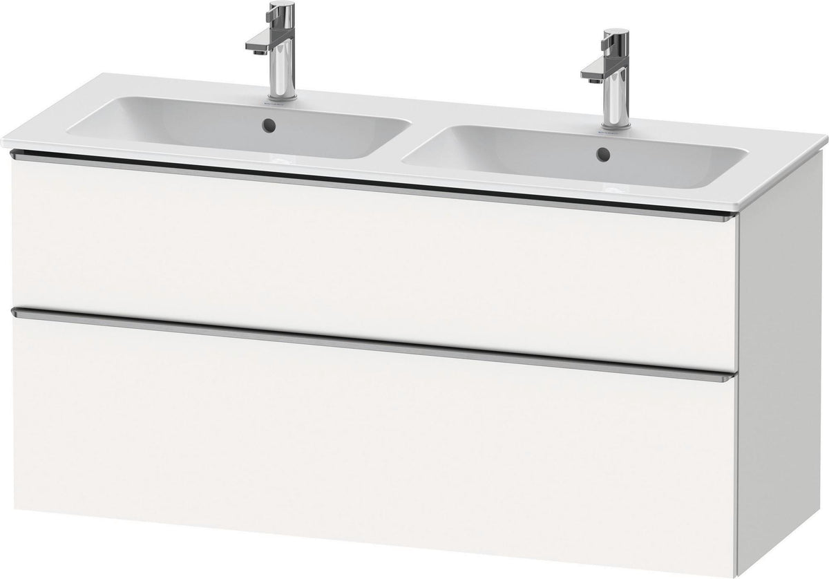 Duravit D-Neo Waschtischunterbau 1280 mm betongrau matt – wandhängend, 1 Auszug, Bronze Griff