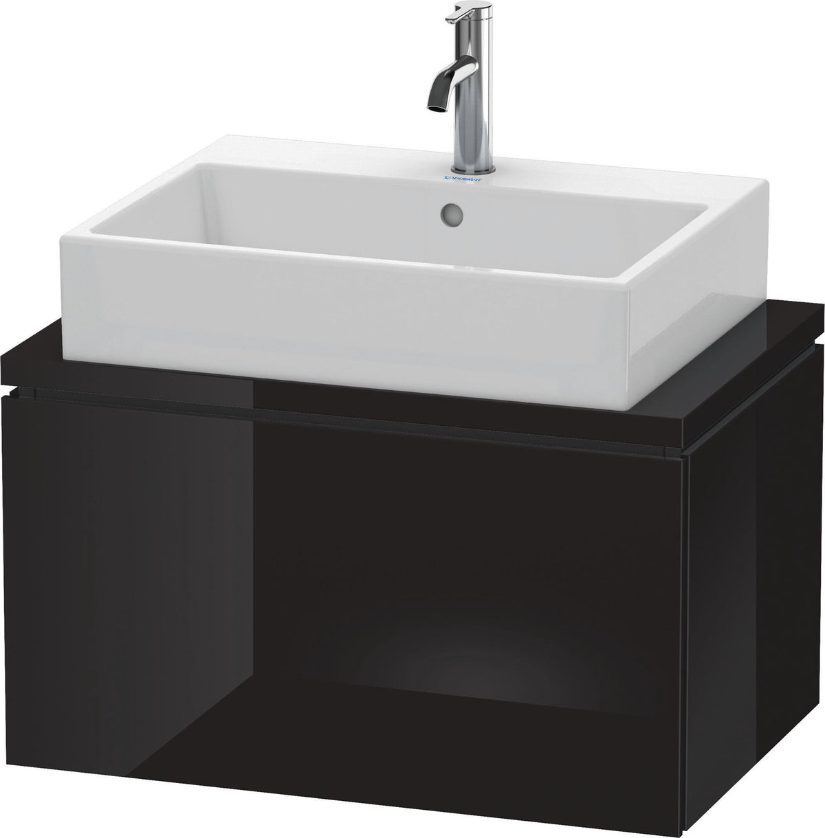 DURAVIT L-Cube Konsolenwaschtischunterbau 720 mm betongrau matt mit Tip-on-Auszug