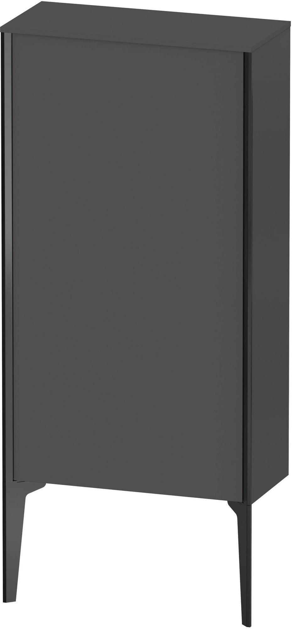 Duravit XViu Halbhochschrank 890 mm, rechts, graphit matt, mit Tip-on und Soft-Close
