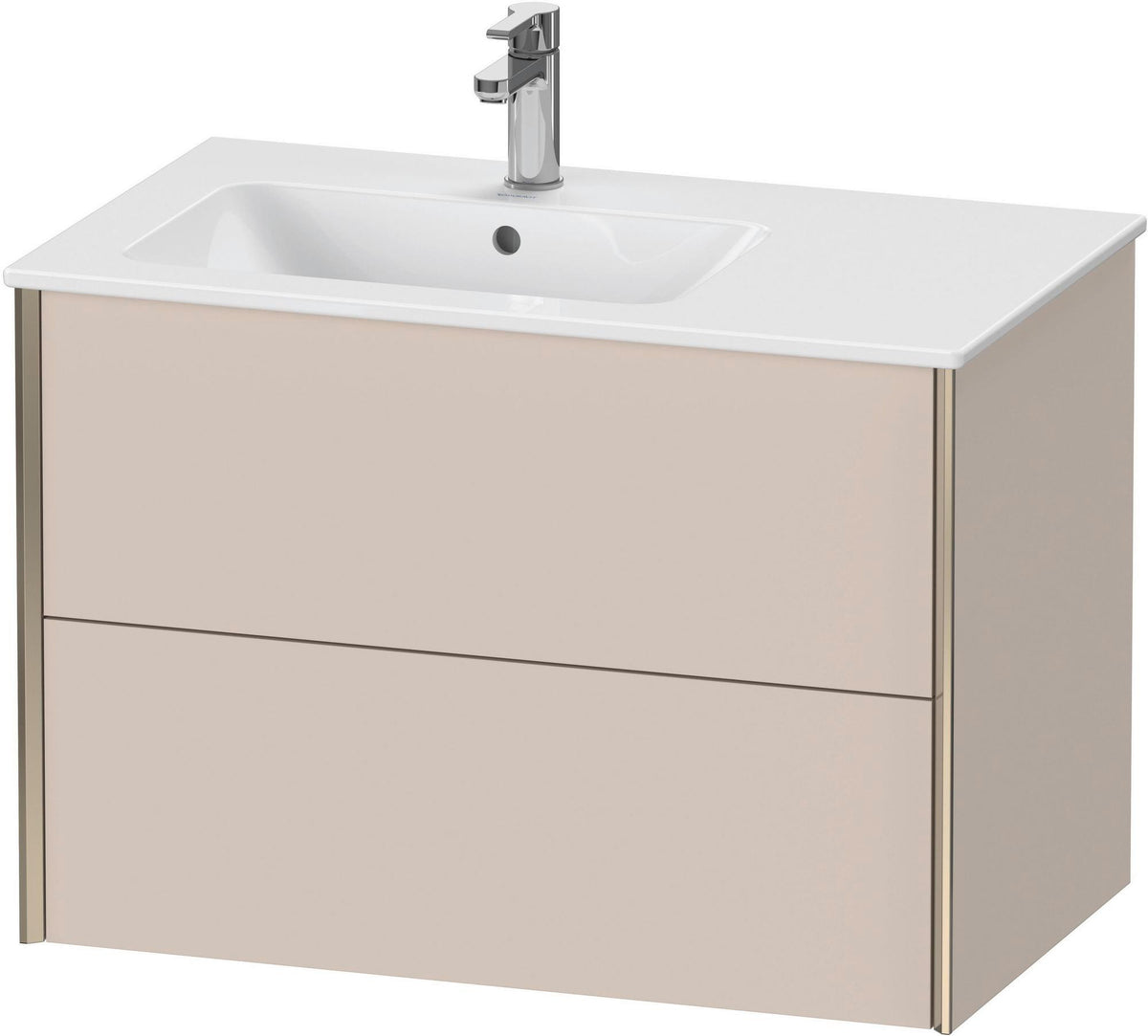 Duravit XViu Waschtischunterbau 810 mm wandhängend mit 2 Schubkästen, weiß matt, für Waschtisch links