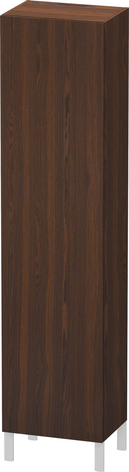 DURAVIT L-Cube Hochschrank 500 mm nussbaum gebürstet, 1 Tür links, Soft-Close, wandhängend