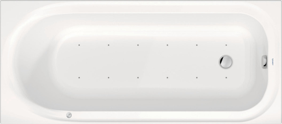 DURAVIT Soleil by Starck Whirlwanne 1700x750mm Einbau mit Air-System, 1 Rückenschräge, Weiß