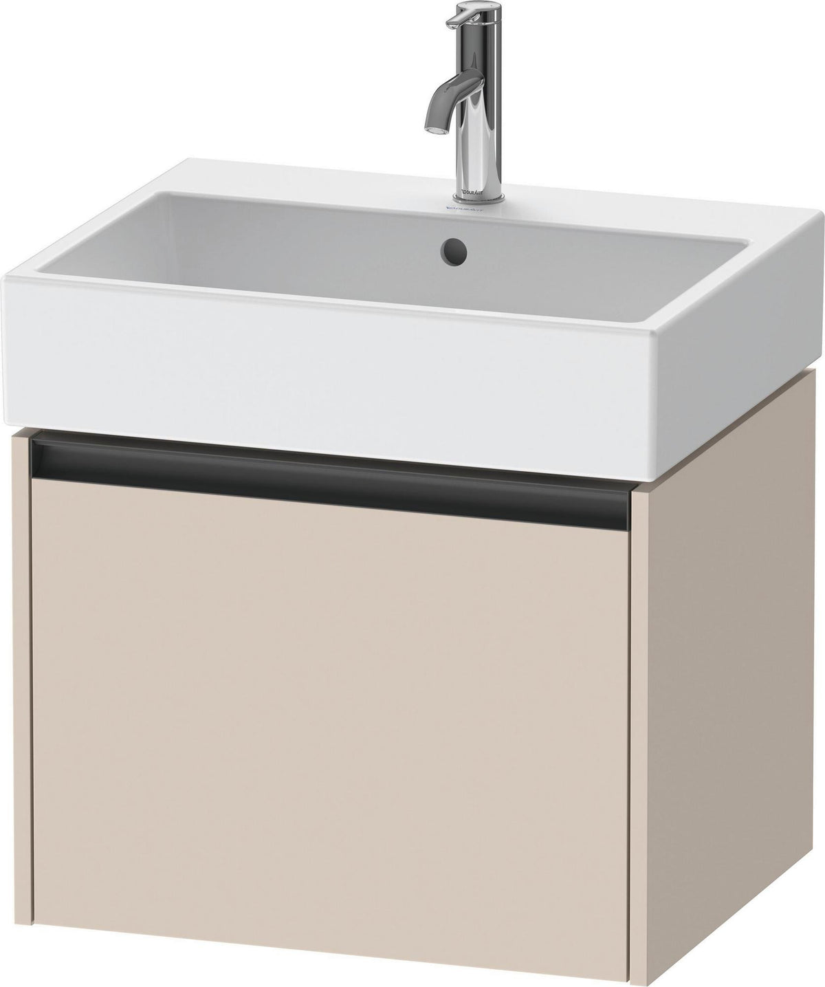 Duravit Ketho.2 Waschtischunterbau 584 mm betongrau matt – wandhängend, 1 Auszug, Soft-Close