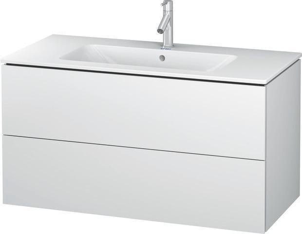 Duravit L-Cube Waschtischunterbau 1020 mm taupe matt – wandhängend, 2 Schubkästen, Tip-On