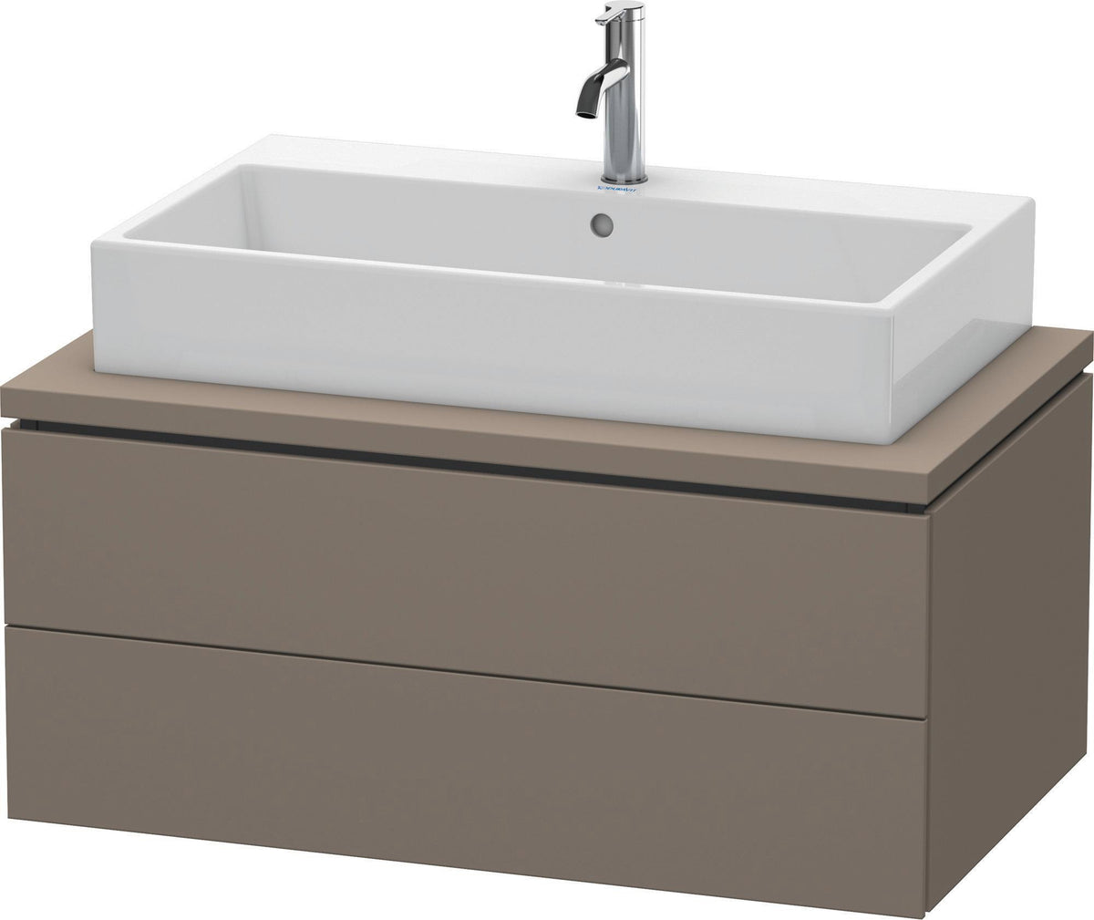 DURAVIT L-Cube Konsolenwaschtischunterbau 920 mm, 2 Schubkästen, Betongrau Matt, wandhängend