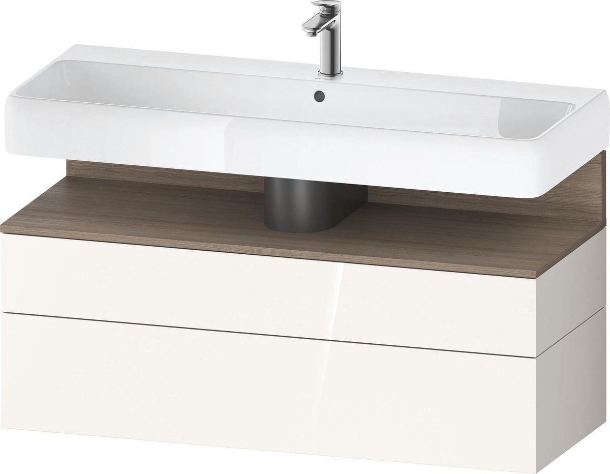 Duravit Qatego Waschtischunterbau 1190 mm Eiche Terra Matt mit Tip-On Technik