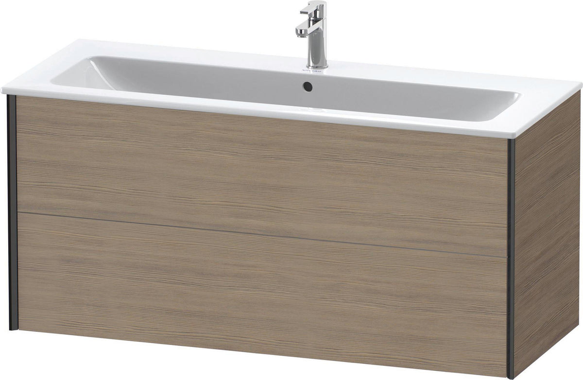 Duravit XViu Waschtischunterbau wandhängend 1210 mm, 2 Schubkästen, champagner matt/weiß matt