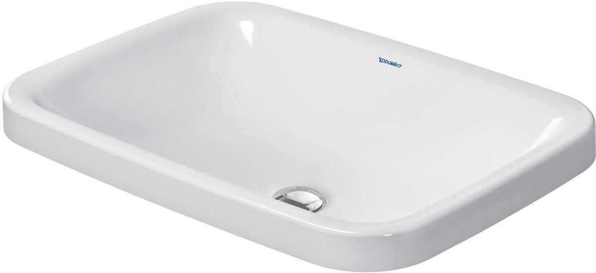 DURAVIT DuraStyle Einbauwaschtisch 600 mm weiß ohne Hahnloch & Überlauf
