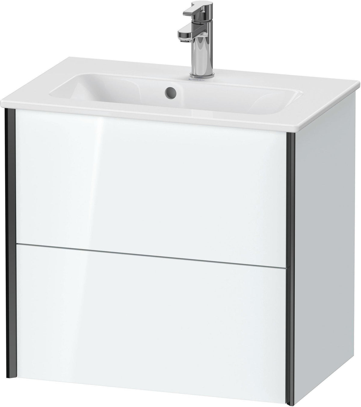 DURAVIT XViu Waschtischunterbau wandhängend 610 mm, 2 Schubladen, champagner matt/weiß matt
