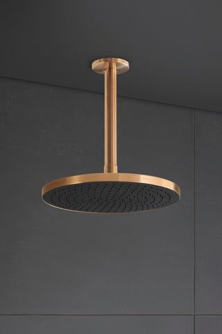 DURAVIT Kopfbrause MinusFlow D230, Rund, Rain Schwarz Matt – Wand- und Deckenmontage, Antikalk