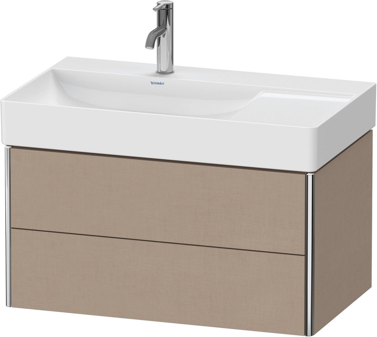 Duravit XSquare Waschtischunterbau 784 mm wandhängend, 2 Schubkästen, weiß matt, mit Tip-On-Technik