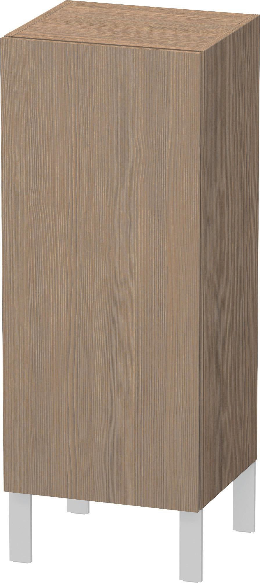 DURAVIT L-Cube Halbhochschrank 250 mm, 1 Tür links, amerikanischer Nussbaum – wandhängend mit Soft-Close