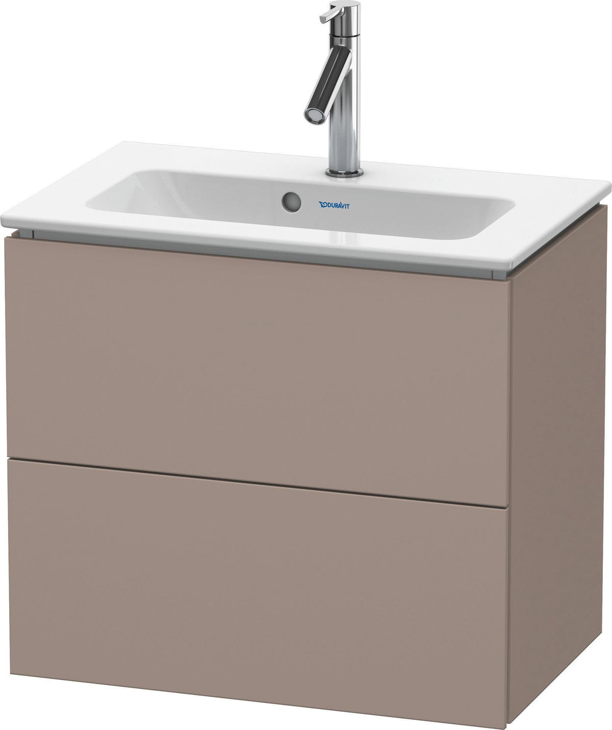 Duravit L-Cube Waschtischunterbau 620 mm Weiß Matt mit 2 Schubkästen und Tip-On Technik