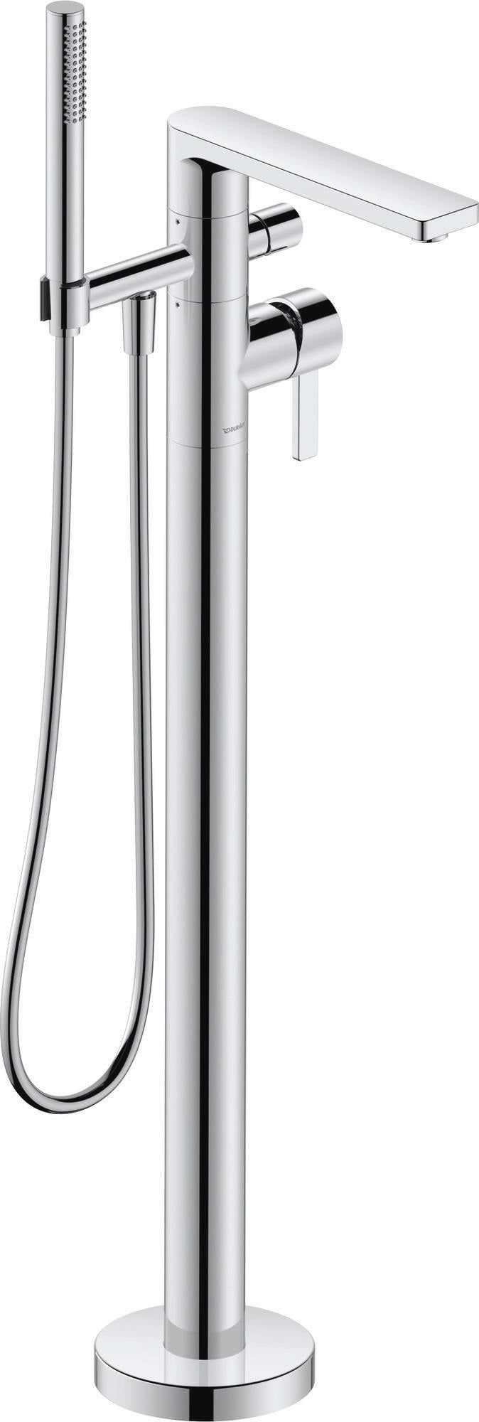 Duravit D-Neo Einhebel-Wannenmischer bodenstehend mit Keramikmischsystem in Chrom