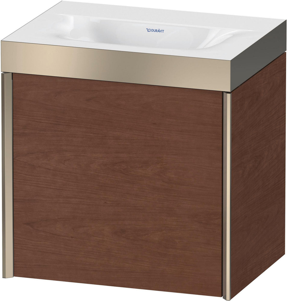 DURAVIT XViu Waschtischunterbau 460 mm, 1 Tür, champagner matt/nussbaum gebürstet, wandhängend