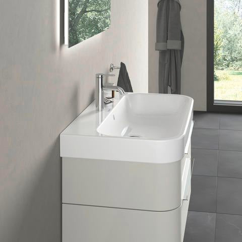 DURAVIT Möbelwaschtisch Happy D.2 800 mm mit WonderGliss, Überlauf & 1 Hahnloch – Weiß