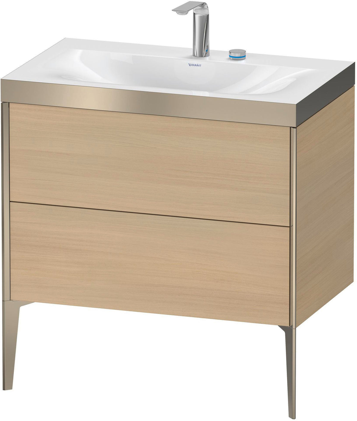 DURAVIT XViu c-bonded Waschtischset bodenstehend 800 mm mit 2 Auszügen und Push-Open