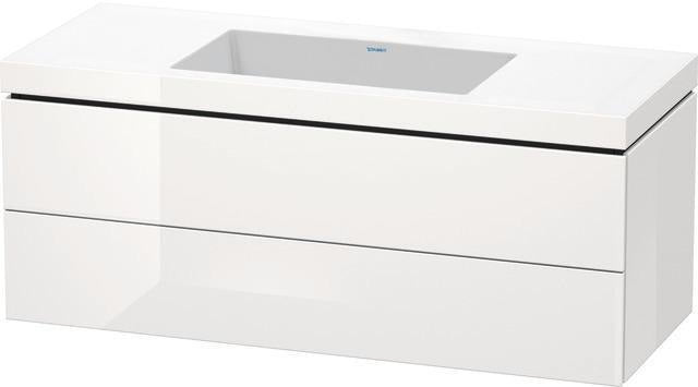 Duravit Waschtischset L-CUBE 1200x480mm mit Vero Air Waschtisch, 2 Schubkästen, HL, s-matt