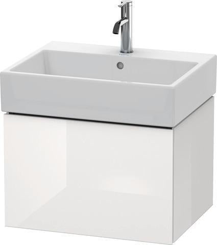 Duravit L-Cube Waschtischunterbau 584 mm taupe supermatt mit Tip-On und Dämpfung