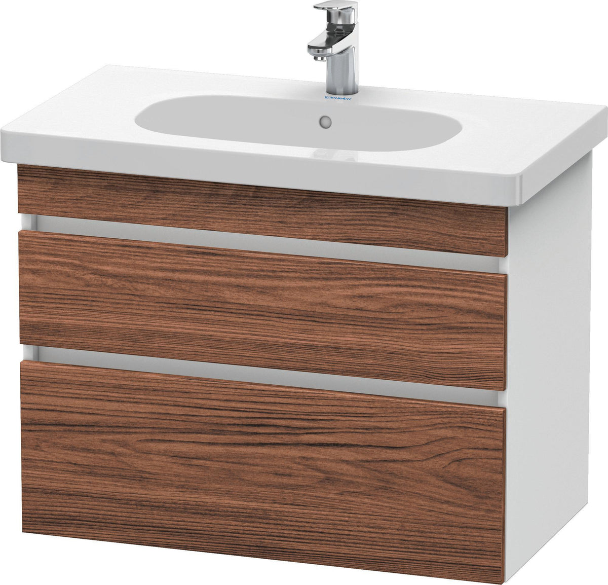 DURAVIT DuraStyle Waschtischunterbau 800 mm wandhängend, 2 Schubkästen, weiß matt – mit Soft-Close