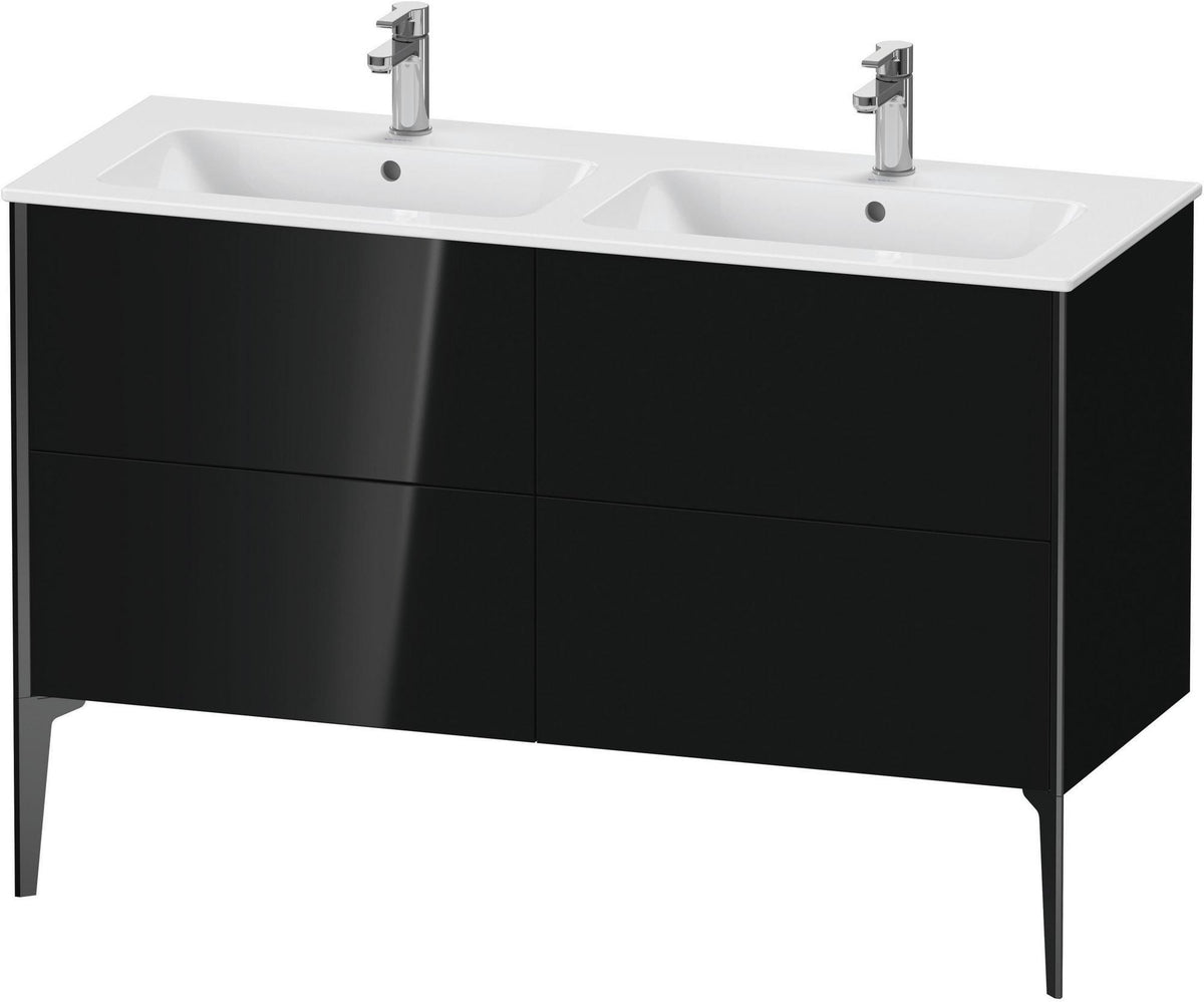 DURAVIT XViu Waschtischunterbau bodenstehend 1280 mm, 4 Auszüge, weiß matt – Tip-On