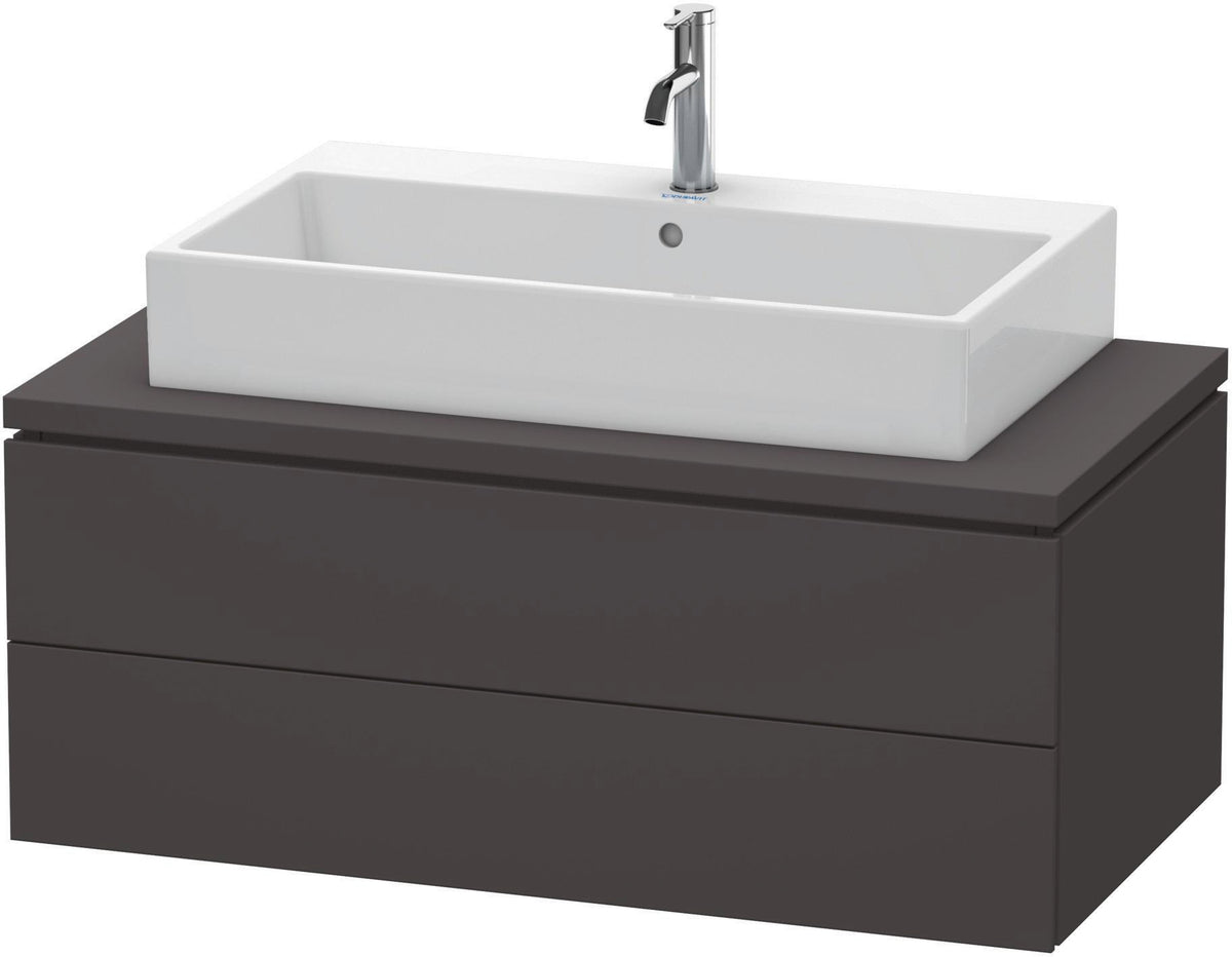 Duravit L-Cube Konsolenwaschtischunterbau 1020 mm betongrau matt mit 2 Schubkästen und Tip-On-Technik