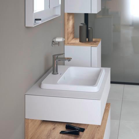 DURAVIT Qatego Einbauwaschtisch 550 mm weiß HygieneGlaze 1 Hahnloch mit Überlauf