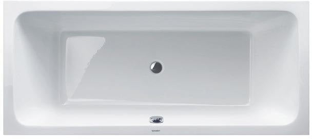 Duravit D-Code Badewanne 1800x800 mm Einbau, Mittelablauf, 2 Rückenschrägen, Weiß