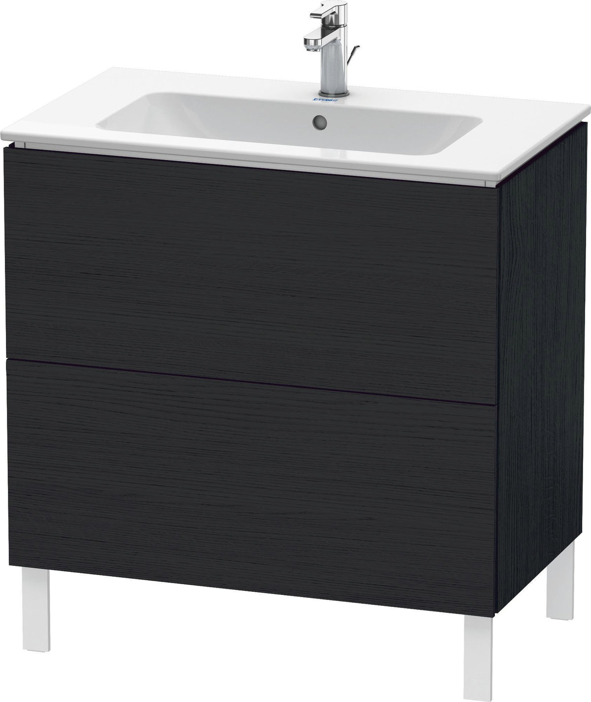 Duravit L-Cube Waschtischunterbau 820 mm taupe matt, 2 Auszüge, bodenstehend