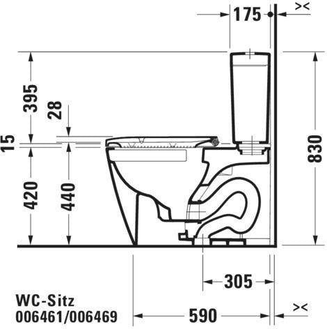 DURAVIT WC-Sitz Happy D.2 mit SoftClose Absenkautomatik, Edelstahl-Scharnieren, weiß, Duroplast