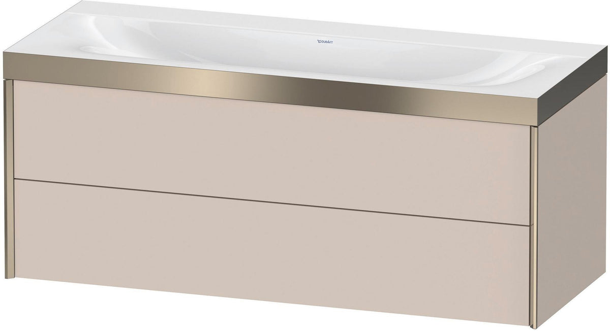 DURAVIT XViu c-bonded Waschtischunterbauset 1200 mm wandhängend mit 2 Schubkästen