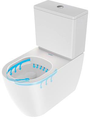 DURAVIT Soleil by Starck Stand-WC Kombi 650 mm, spülrandlos, weiß, inkl. Befestigung