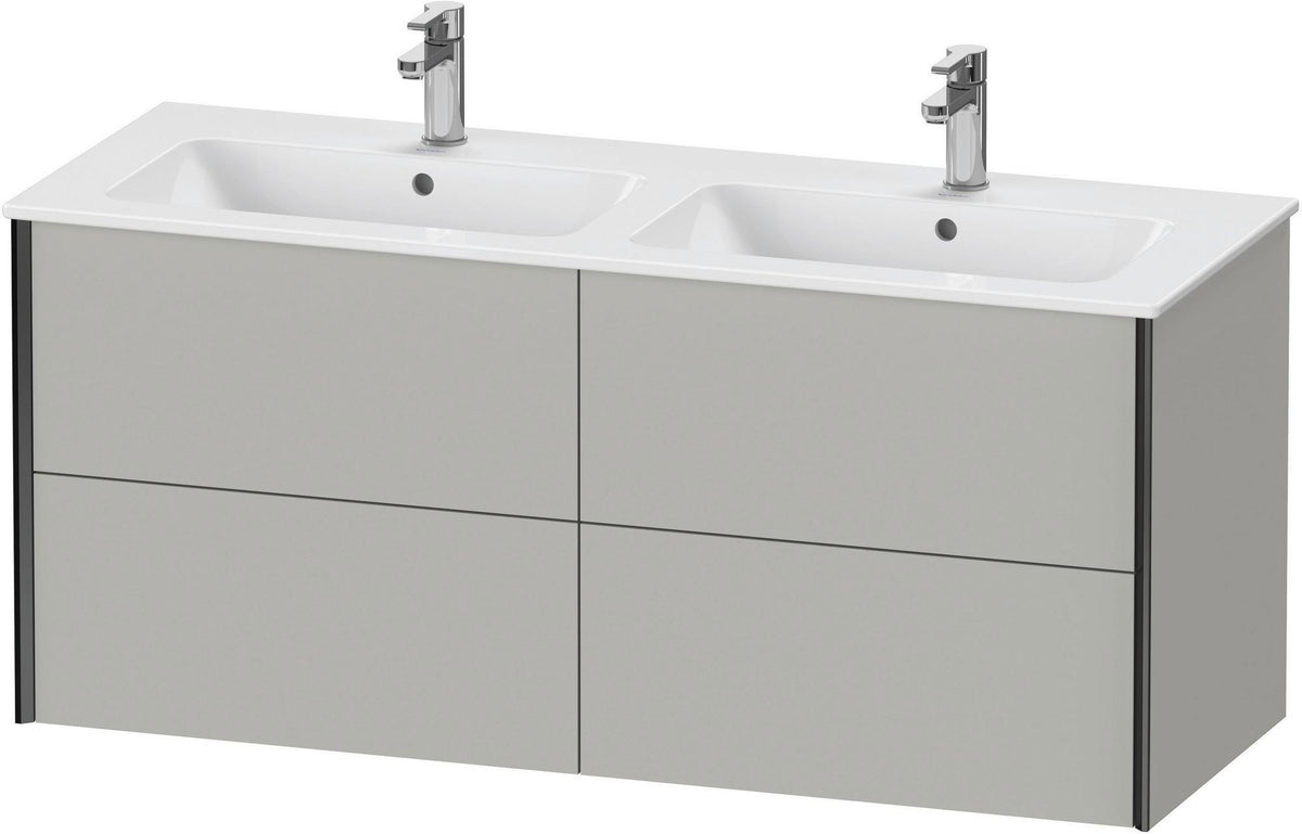 Duravit XViu Waschtischunterbau wandhängend 1280 mm, 4 Schubkästen, champagner matt/weiß matt