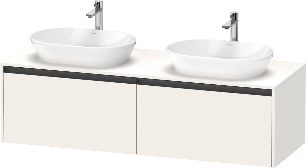 DURAVIT Ketho.2 Waschtischunterbau 1600 mm betongrau matt mit 2 Auszügen