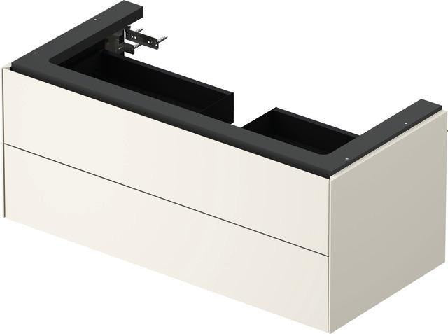 DURAVIT White Tulip Waschtischunterbau 984 mm, 2 Schubkästen, Weiß Seidenmatt, Philippe Starck