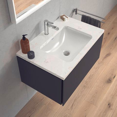 Duravit L-Cube Konsolenwaschtischunterbau 820 mm betongrau matt, 1 Auszug, wandhängend