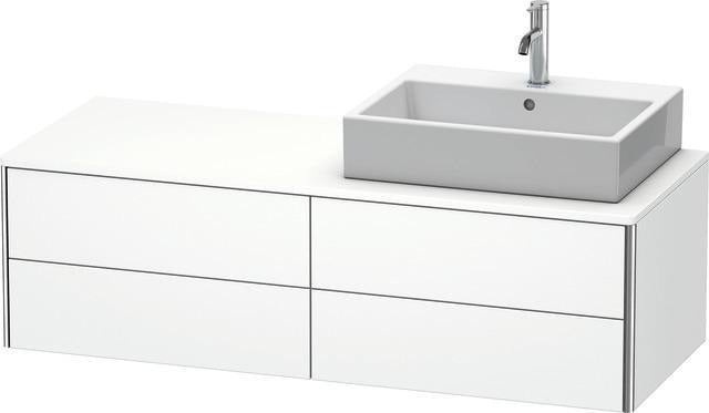 Duravit XSquare Waschtischunterbau 1400 mm mit Schubkasten, Becken rechts, s-matt
