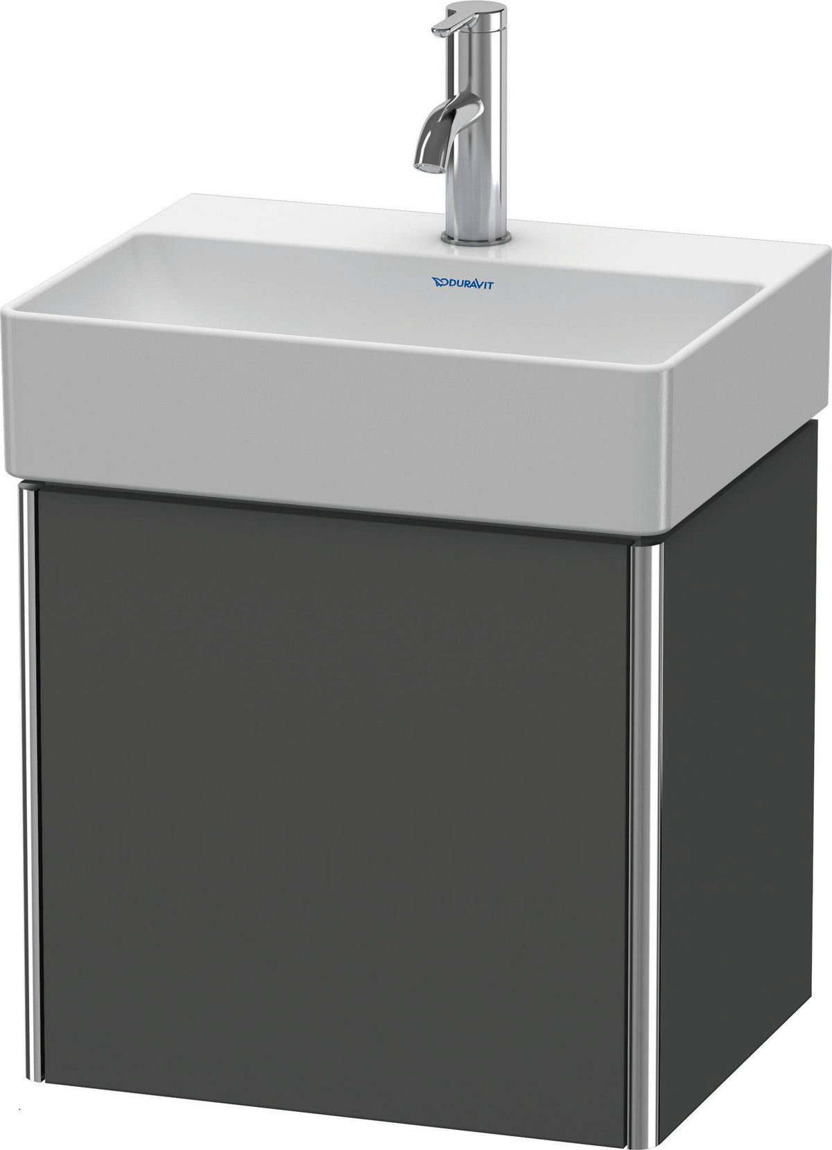 Duravit XSquare Waschtischunterbau 434 mm graphit matt, 1 Tür links, wandhängend