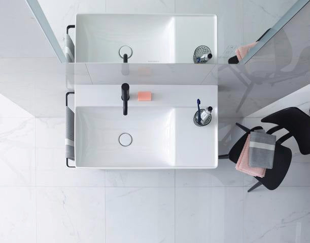 Duravit DuraSquare Metallkonsole höhenverstellbar mit Handtuchhalter links/rechts, chrom