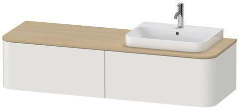 Duravit Waschtischunterbau Happy D.2 Plus 1600 mm taupe supermatt mit Innenbeleuchtung