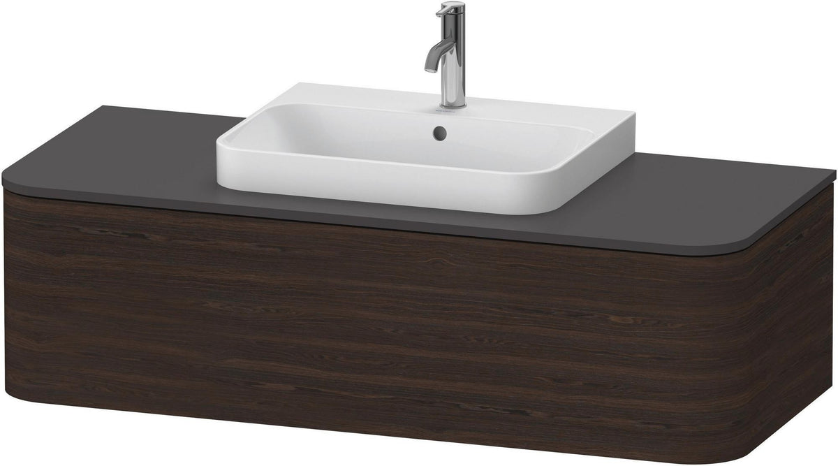 DURAVIT Happy D.2 Konsolenwaschtischunterbau 1300 mm taupe supermatt mit Tip-On-Technik & LED