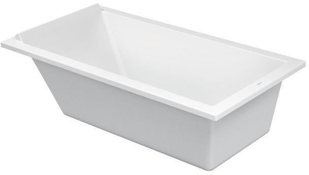 DURAVIT Starck Einbau-Badewanne 1600x700 mm Weiß mit Überlauf und 1 Rückenschräge