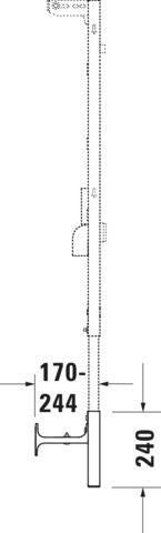 DURAVIT DuraSystem Verlängerungs-Set 240 mm aus Stahl – Ersatzteil für WC-Elemente